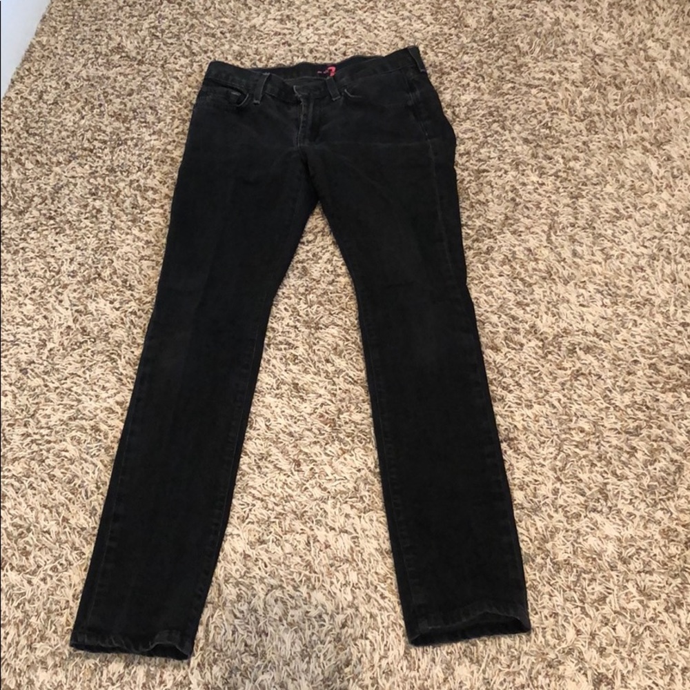 Kids 7 for all mankind black denim skinny jeans